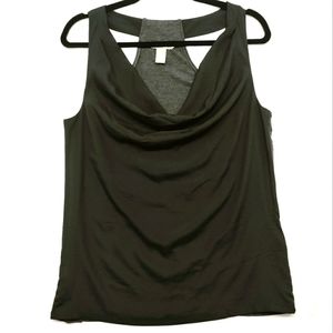 Banana Republic Halter Style Blouse, Black and Gray, Women's Size Medium